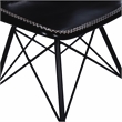 Beaumont Lane Metropolitan Living Leather Side Chair in Black
