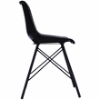 Beaumont Lane Metropolitan Living Leather Side Chair in Black