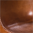Beaumont Lane Metropolitan Living Leather Side Chair in Light Brown