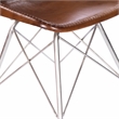 Beaumont Lane Metropolitan Living Leather Side Chair in Light Brown
