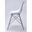 Beaumont Lane Metropolitan Living Leather Side Chair in White