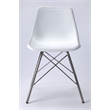 Beaumont Lane Metropolitan Living Leather Side Chair in White