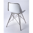 Beaumont Lane Metropolitan Living Leather Side Chair in White