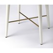 Beaumont Lane Metropolitan Living End Table in White and Gold