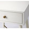 Beaumont Lane Metropolitan Living End Table in White and Gold