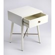 Beaumont Lane Metropolitan Living End Table in White and Gold