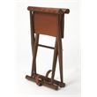 Beaumont Lane Metropolitan Living Leather Folding Stool in Brown