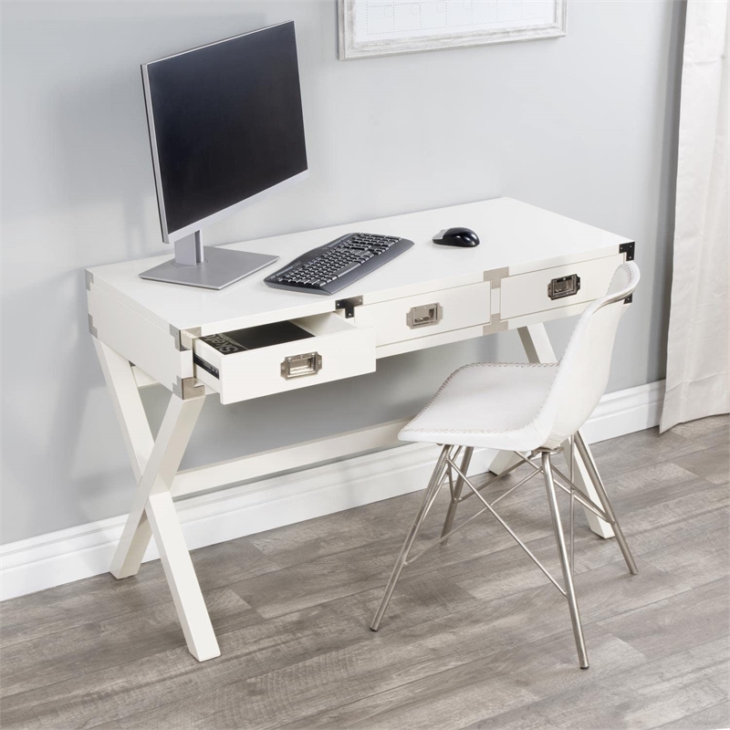 Beaumont Lane Metropolitan Living Campaign Desk in White