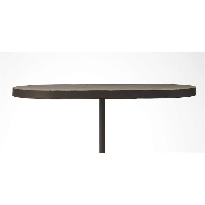 Beaumont Lane Metal Furniture End Table in Black Gold