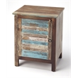 Beaumont Lane Boho Chic Shutter Painted Accent Cabinet in Brown
