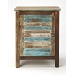 Beaumont Lane Boho Chic Shutter Painted Accent Cabinet in Brown