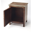 Beaumont Lane Boho Chic Shutter Painted Accent Cabinet in Brown