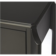 Beaumont Lane Rubberwood Black Nightstand Rectangular Antique Bronze Finish Unassembled