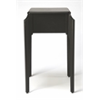 Beaumont Lane Rubberwood Black Nightstand Rectangular Antique Bronze Finish Unassembled