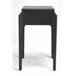Beaumont Lane Rubberwood Black Nightstand Rectangular Antique Bronze Finish Unassembled
