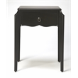 Beaumont Lane Rubberwood Black Nightstand Rectangular Antique Bronze Finish Unassembled