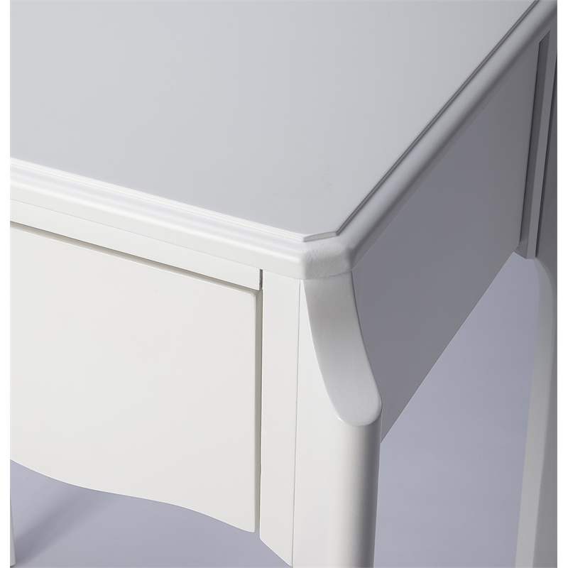 Beaumont Lane Metropolitan Living Glossy  Nightstand in White