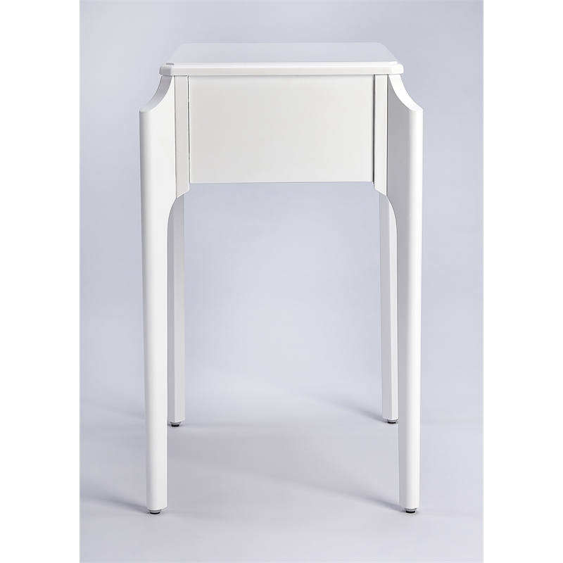 Beaumont Lane Metropolitan Living Glossy  Nightstand in White