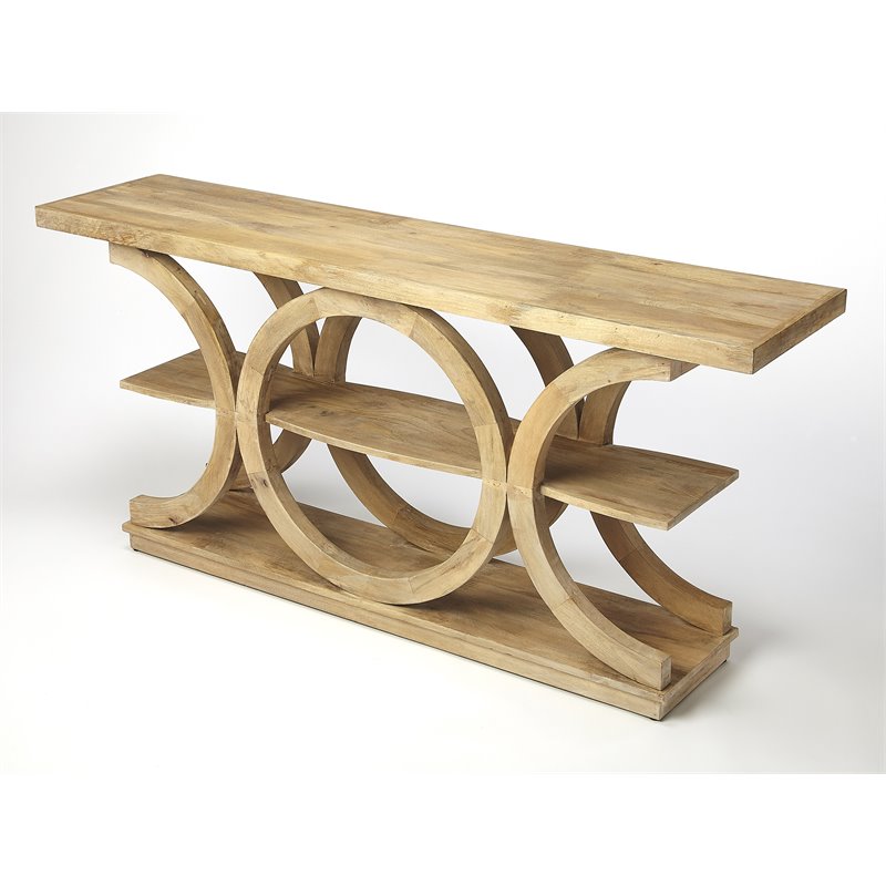 Beaumont Lane Metropolitan Living Rustic Modern Console Table in Brown