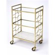 Beaumont Lane Metropolitan Living Polished Bar Cart in Gold