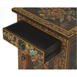Beaumont Lane Meranti Wood Multi-Color Chest Rectangular Hand Painted 24