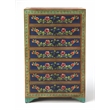 Beaumont Lane Boho Chic Hand Painted Chest in Brown