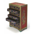 Beaumont Lane Boho Chic Hand Painted Chest in Brown