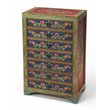 Beaumont Lane Boho Chic Hand Painted Chest in Brown