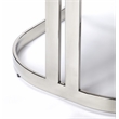 Beaumont Lane Metropolitan Living Faux Leather Counter Stool in Silver and White