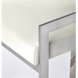 Beaumont Lane Metropolitan Living Faux Leather Counter Stool in Silver and White
