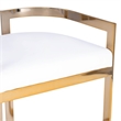 Beaumont Lane Metropolitan Living 25'' Modern Metal Counter Stool in Gold/White