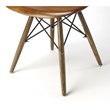 Beaumont Lane Rustic Industrial Leather Side Chair in Brown