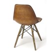 Beaumont Lane Rustic Industrial Leather Side Chair in Brown