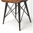 Beaumont Lane Leather Brown Side Chair