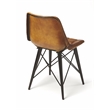 Beaumont Lane Leather Brown Side Chair