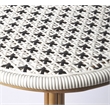 Beaumont Lane Rattan White and Black Bistro Table