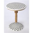 Beaumont Lane Rattan White and Black Bistro Table