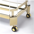 Beaumont Lane Metropolitan Living Acrylic Serving Cart in Gold