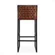 Beaumont Lane Rustic Industrial 30'' Transitional Metal Bar Stool in Brown