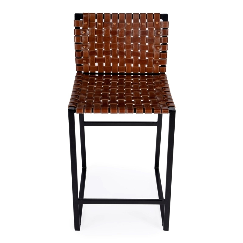Beaumont Lane Metal Brown Counter Stool Rectangular 27