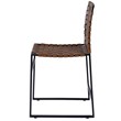 Beaumont Lane Real Leather Brown Chair