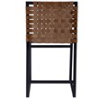 Beaumont Lane Real Leather Brown Chair