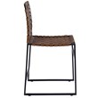 Beaumont Lane Real Leather Brown Chair