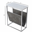 Beaumont Lane Metropolitan Living Marble and Leather Magazine Table in Beige