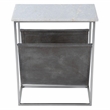 Beaumont Lane Metropolitan Living Marble and Leather Magazine Table in Beige
