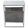 Beaumont Lane Metropolitan Living Marble and Leather Magazine Table in Beige