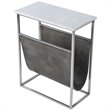 Beaumont Lane Metropolitan Living Marble and Leather Magazine Table in Beige