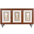 Beaumont Lane Leather Brown Sideboard Rectangular