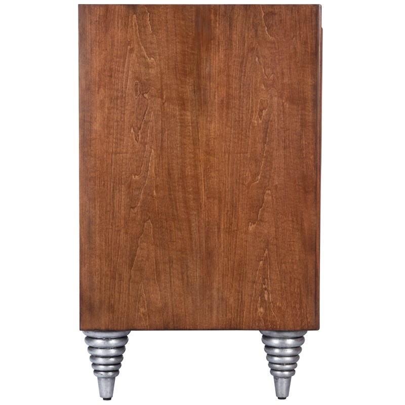 Beaumont Lane Leather Brown Sideboard Rectangular