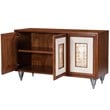 Beaumont Lane Leather Brown Sideboard Rectangular